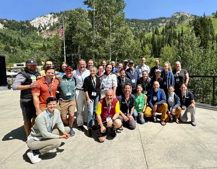 group photo of fellowship directors and fellows outside